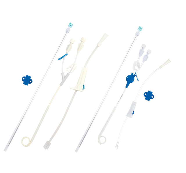 Medical Use Pigtail Thoracostomy Drainage Tube With Two Cavities, Pigtail Catheter